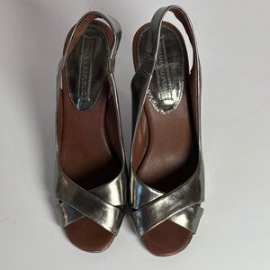 Banana Republic Metallic Slingback Heels